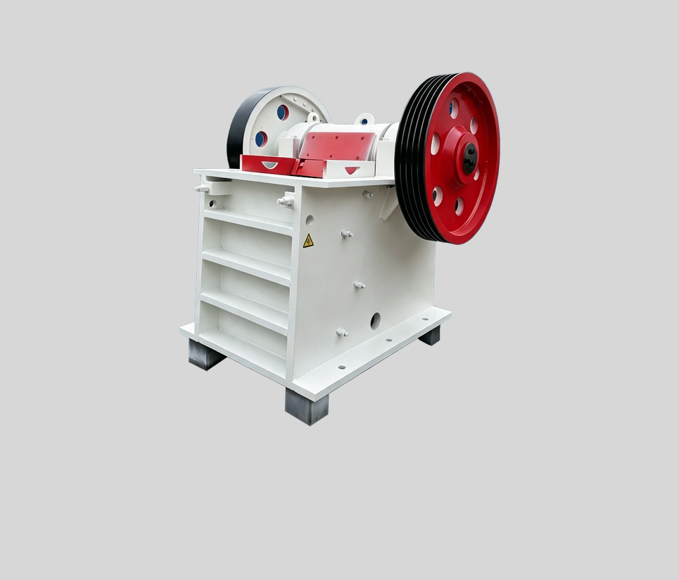 PE jaw crusher product photo on white background