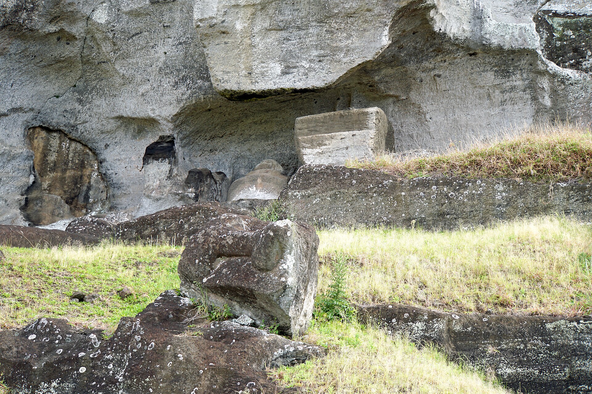 Basalt quarry rock face, aggregate industry