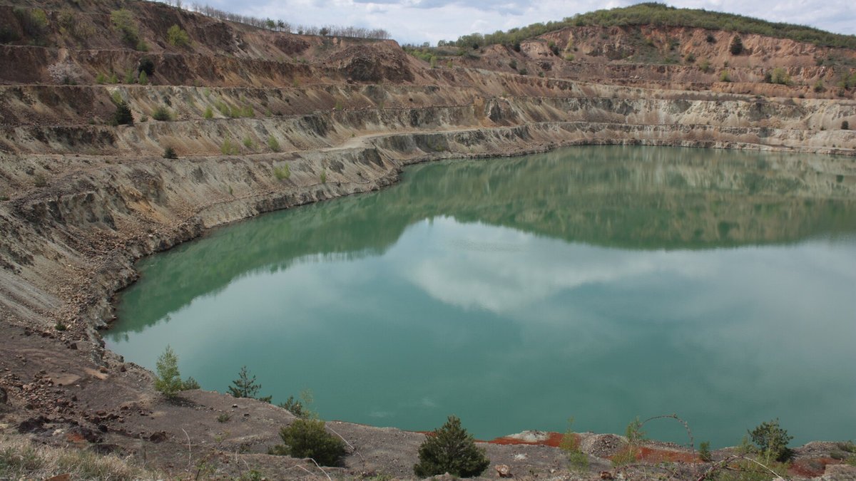 Open-pit quarry, mining industry scene